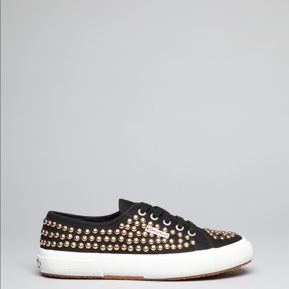 Superga Shoes - Superga Studded Matallic Platform Slip On Superga Shoes - Superga Studded Matallic Platform Slip On